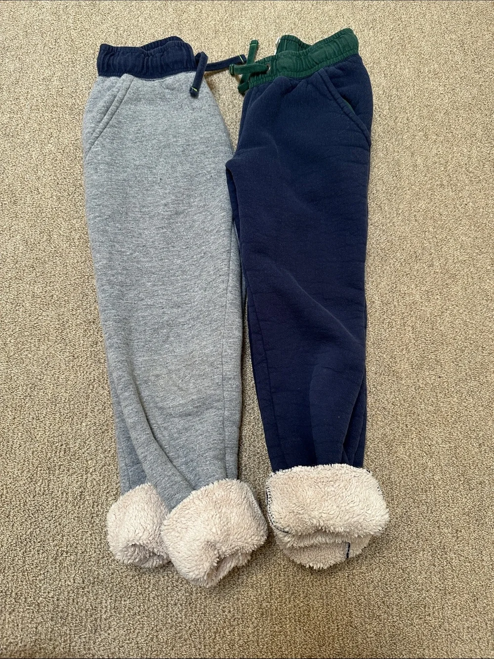 Two Mini Boden Fleece Pants Sherpa Lined Sweatpants available _ GREAT COND.
